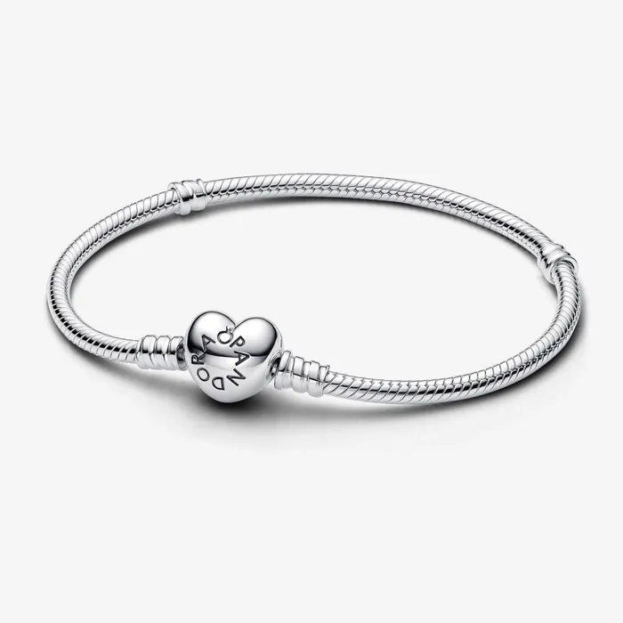 Charm Bracelets Women Pandora Online Moments Heart Clasp Snake Chain Bracelet Sterling Silver
