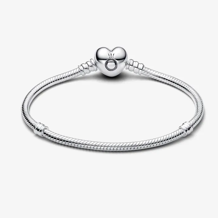 Charm Bracelets Women Pandora Online Moments Heart Clasp Snake Chain Bracelet Sterling Silver