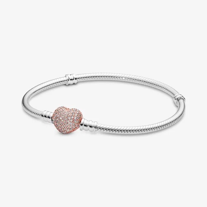 Charm Bracelets Women Pandora Online Moments Pav Heart Clasp Snake Chain Bracelet Twotone Charm Bracelets Women Pandora Online Moments Pav Heart Clasp Snake Chain Bracelet Twotone