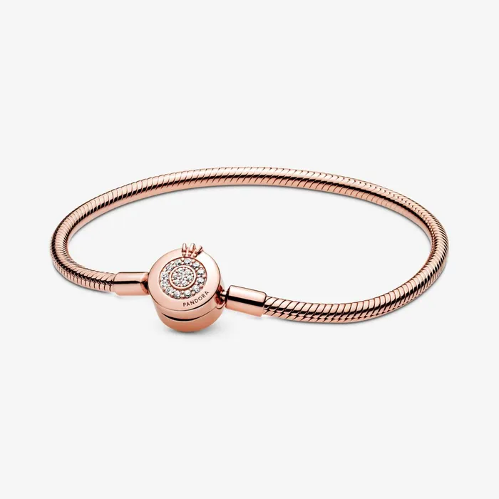 Charm Bracelets Women Pandora Online Moments Sparkling Crown O Snake Chain Bracelet Rose Gold Plated Charm Bracelets Women Pandora Online Moments Sparkling Crown O Snake Chain Bracelet Rose Gold Plated