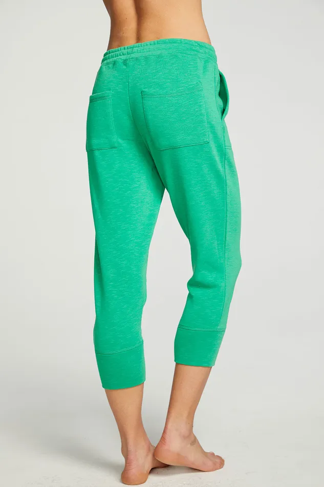 Chaser Brand Bottoms Womens Slub French Terry Cropped Extended Cuff Jogger