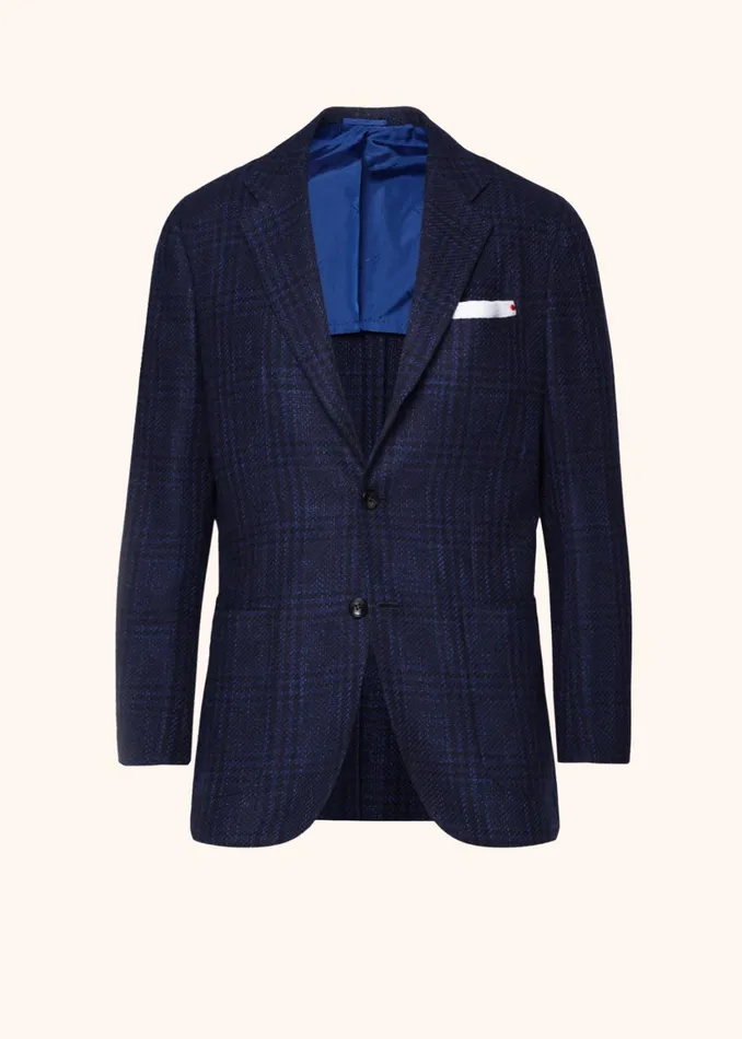 CHECKED WOOL BLEND JACKET Men Kiton Jackets
