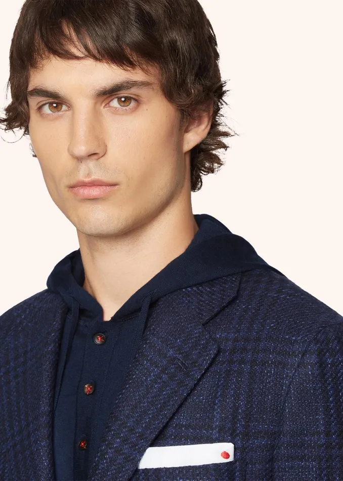 CHECKED WOOL BLEND JACKET Men Kiton Jackets CHECKED WOOL BLEND JACKET Men Kiton Jackets