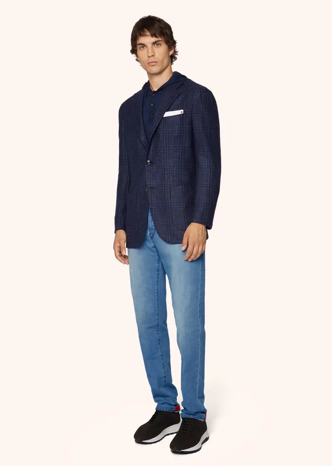 CHECKED WOOL BLEND JACKET Men Kiton Jackets CHECKED WOOL BLEND JACKET Men Kiton Jackets