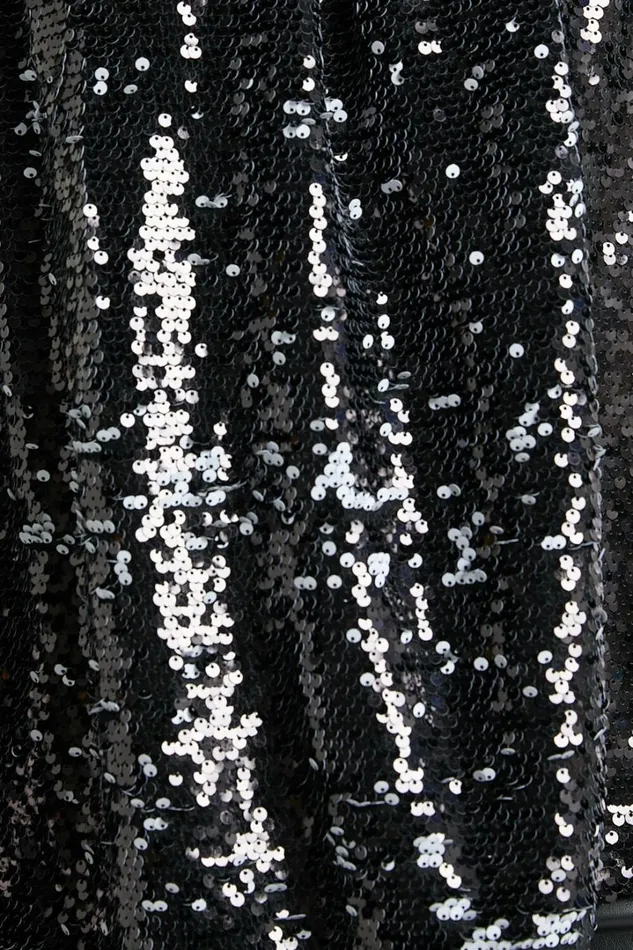 Chey Sequin Top 8211 High Neck Sleeveless Sequin Top In Black Women Showpo Tops