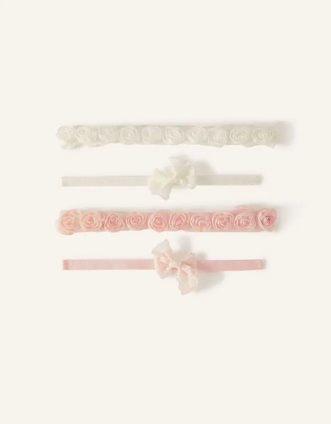Children 4Pack Baby Rosette Bandos Monsoon Girls039 Hair Accessories