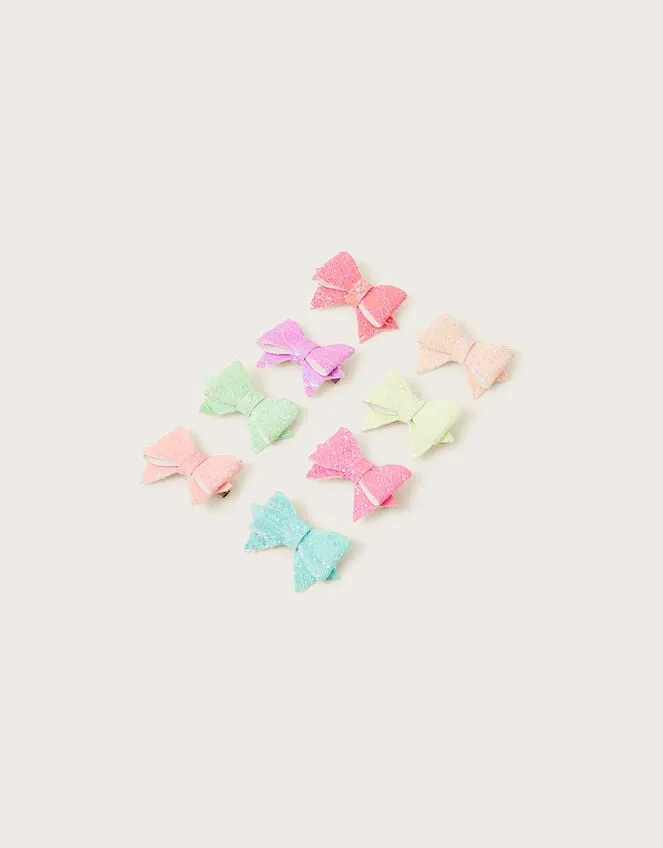 Children 8Pack Sequin Bow Clips Monsoon Girls039 Hair Accessories