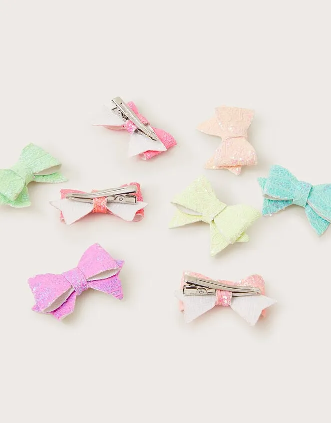 Children 8Pack Sequin Bow Clips Monsoon Girls039 Hair Accessories
