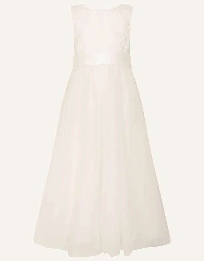 Children Alice Lace Bodice Tulle Maxi Dress Ivory Monsoon Dresses