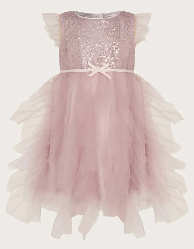 Children Baby Isabella Sequin Dress Purple Monsoon Dresses
