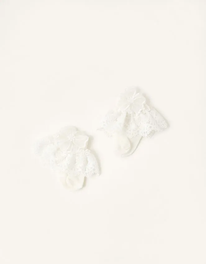 Children Baby Lace Bando And Socks Set Ivory Monsoon Partywear