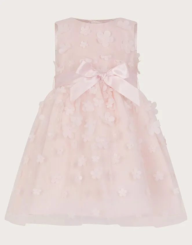 Children Baby Reya 3d Scuba Bridesmaid Dress Pink Monsoon Dresses