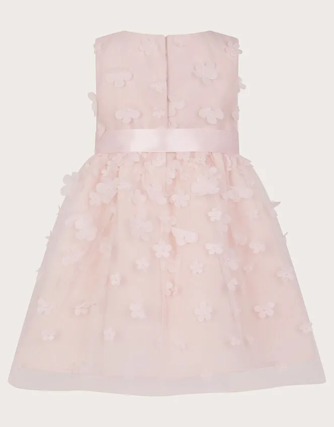 Children Baby Reya 3d Scuba Bridesmaid Dress Pink Monsoon Dresses