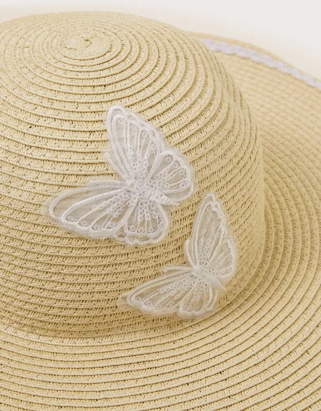 Children Butterfly Floppy Hat Natural Monsoon Hats and Sunglasses