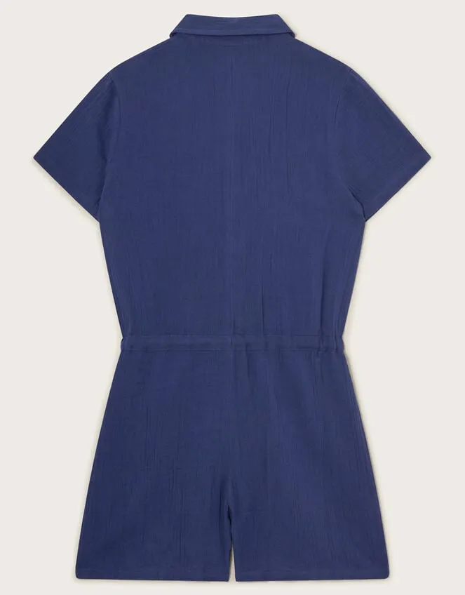 Children ButtonThrough Shirt Playsuit Blue Monsoon Beachwear and Swimwear