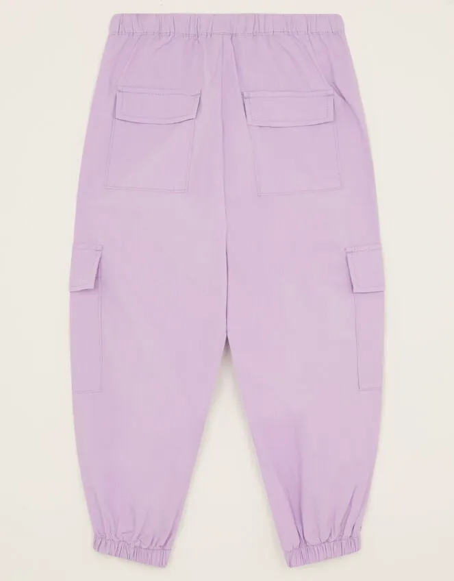 Children Cargo Parachute Trousers Purple Monsoon Casualwear Collection