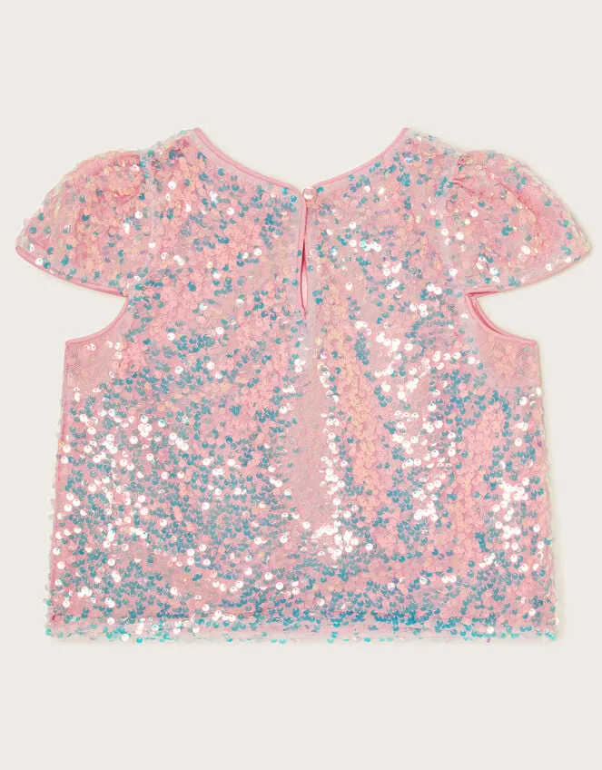 Children Coco Sequin Top Multi Monsoon Partywear