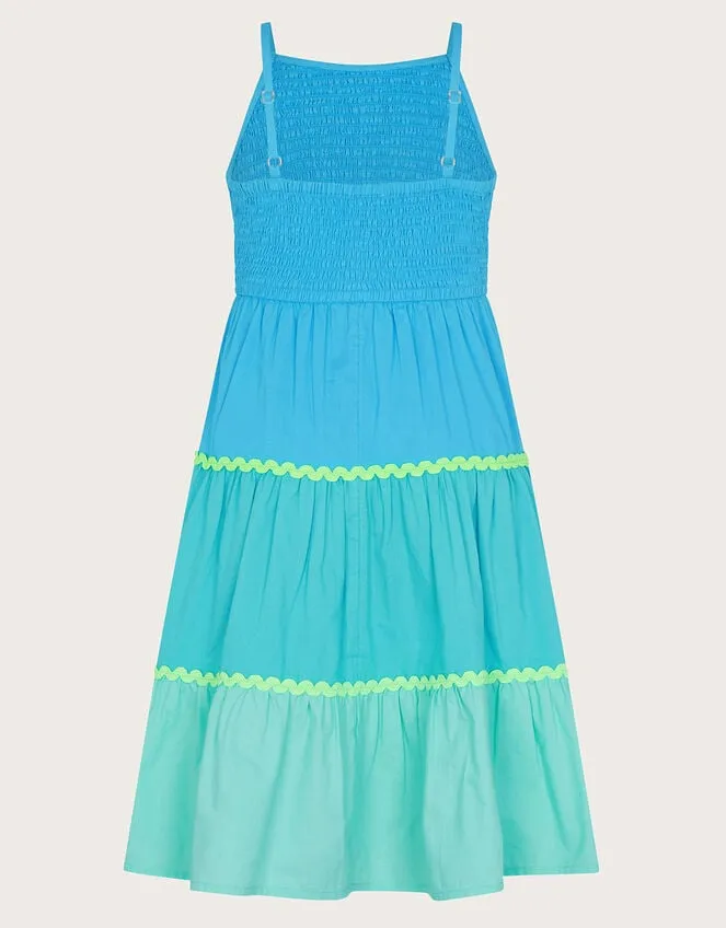 Children Colour Block Dress Blue Monsoon Dresses