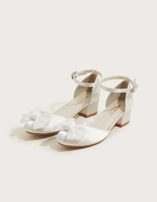 Children Communion Bow TwoPart Heels White Monsoon Partywear