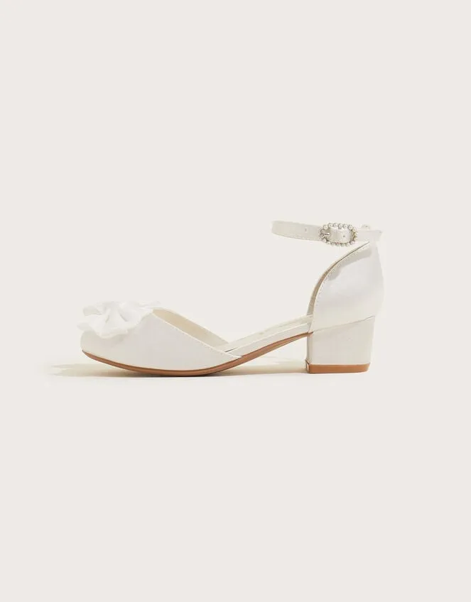 Children Communion Bow TwoPart Heels White Monsoon Partywear