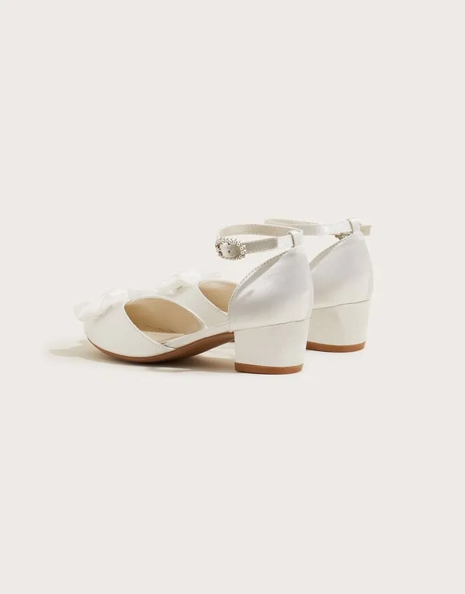 Children Communion Bow TwoPart Heels White Monsoon Partywear