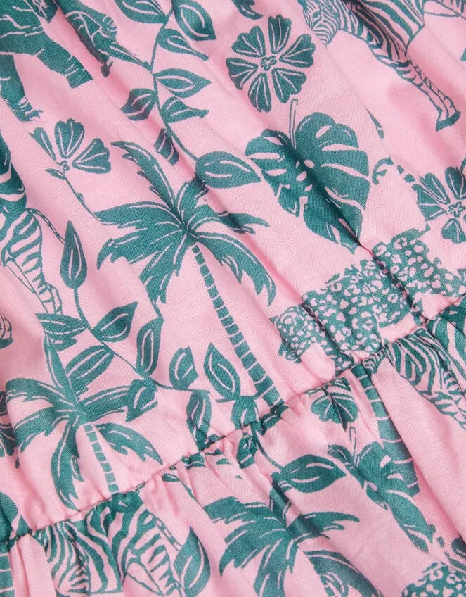 Children Elephant Print Dress Pink Monsoon Dresses