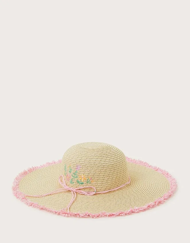 Children Embroidered Floppy Hat Multi Monsoon Hats and Sunglasses