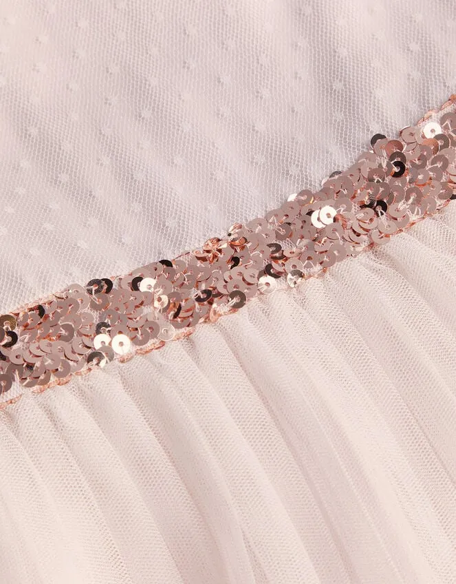 Children Fiorella Ruffle Prom Dress Pink Monsoon Dresses