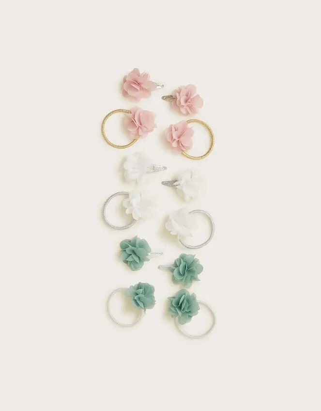Children Flower PomPom Hair Set 12 Pack Monsoon Girls039 Hair Accessories