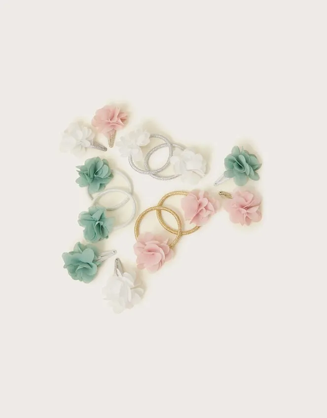 Children Flower PomPom Hair Set 12 Pack Monsoon Girls039 Hair Accessories