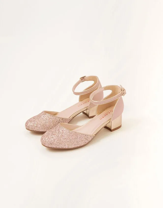 Children Glitter TwoPart Heels Pink Monsoon Partywear