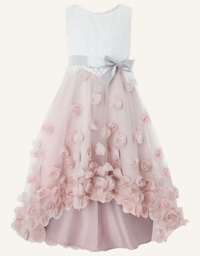 Children Ianthe 3d Flower Dress Pink Monsoon Dresses
