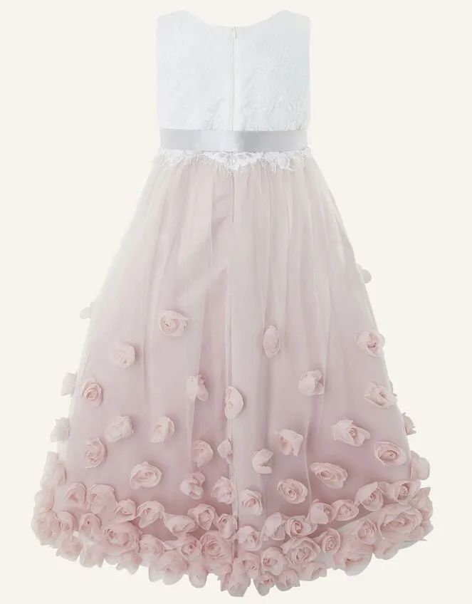 Children Ianthe 3d Flower Dress Pink Monsoon Dresses
