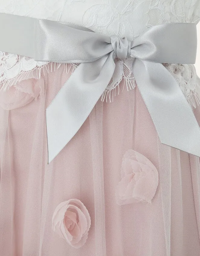 Children Ianthe 3d Flower Dress Pink Monsoon Dresses