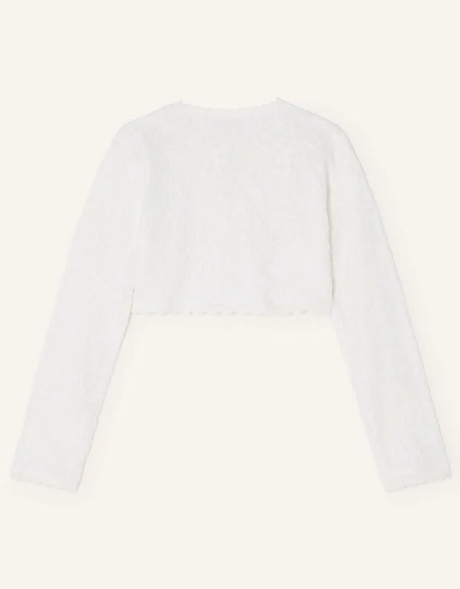 Children Lace Cardigan Ivory Monsoon Partywear