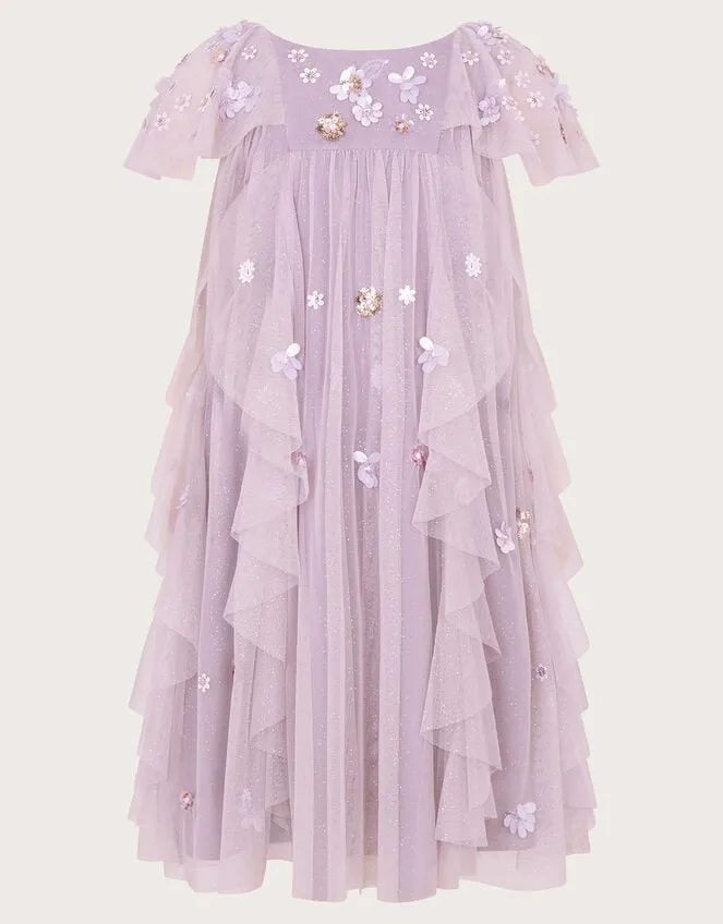 Children Land Of Wonder Waterfall Dress Purple Monsoon Dresses