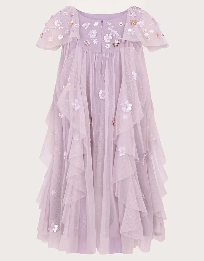 Children Land Of Wonder Waterfall Dress Purple Monsoon Dresses