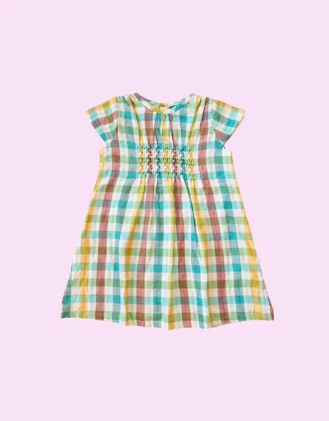 Children Little Green Radicals Rainbow Smock Dress Multi Monsoon Dresses