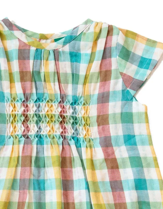 Children Little Green Radicals Rainbow Smock Dress Multi Monsoon Dresses