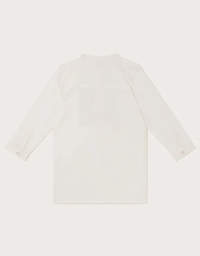 Children Longline Embroidered Kurta Ivory Monsoon Tops and TShirts