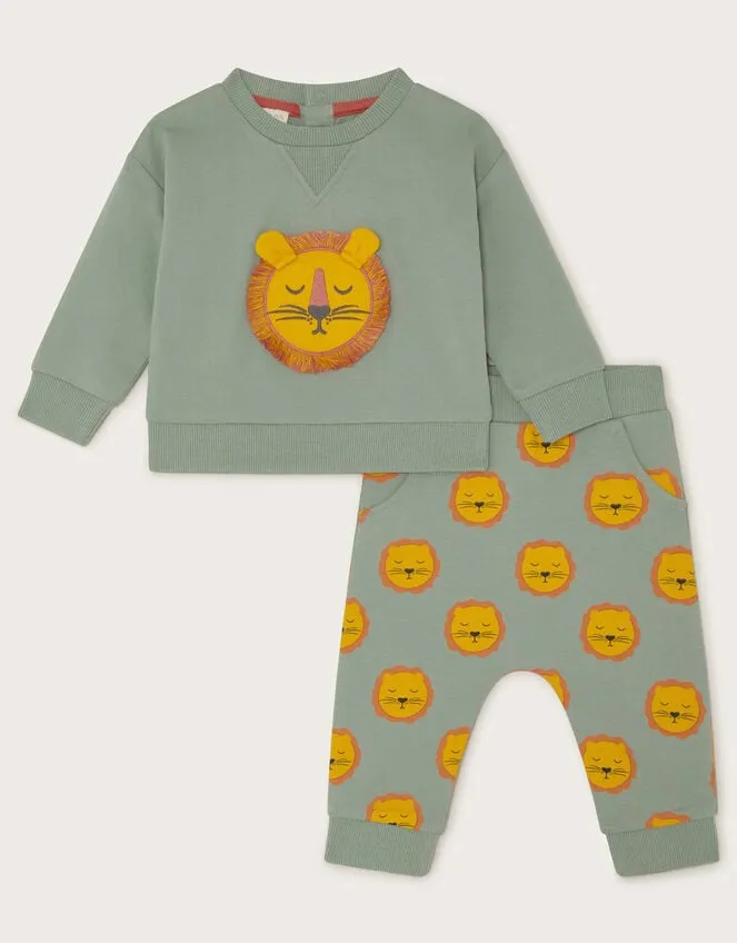 Children Newborn Lion Jersey Set Green Monsoon Clothing and Outfits