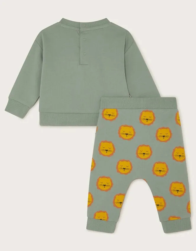 Children Newborn Lion Jersey Set Green Monsoon Clothing and Outfits