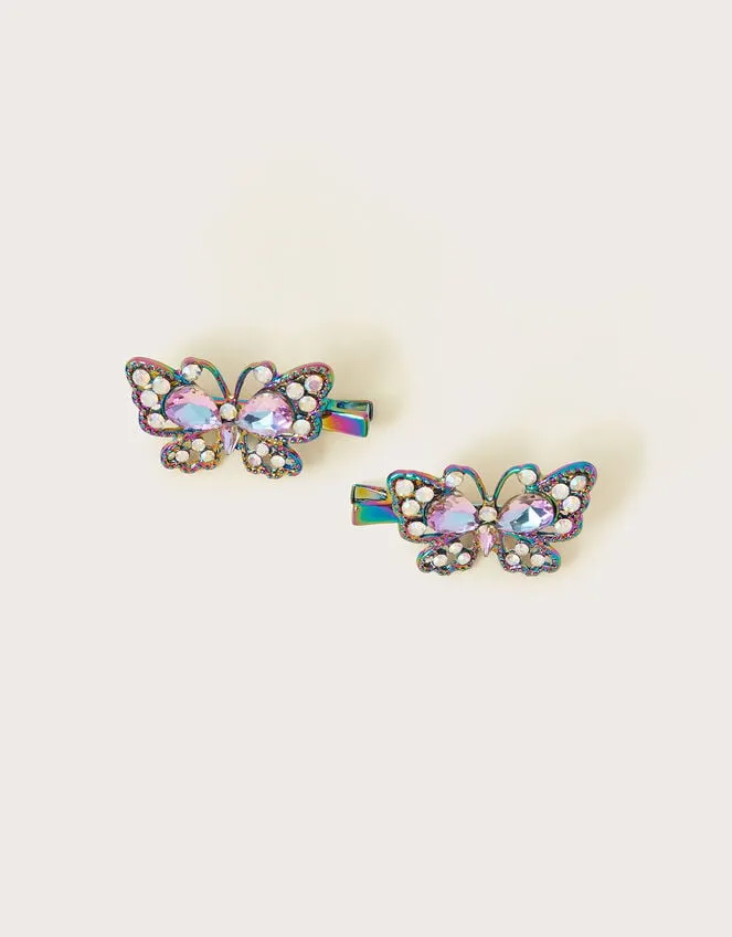 Children Ombre Butterfly Hair Clips Set Of Two Monsoon Girls039 Hair Accessories