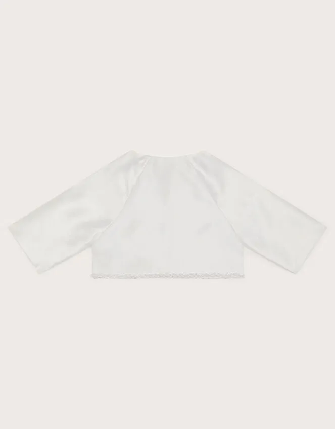 Children Pearl Trim Communion Jacket White Monsoon Partywear