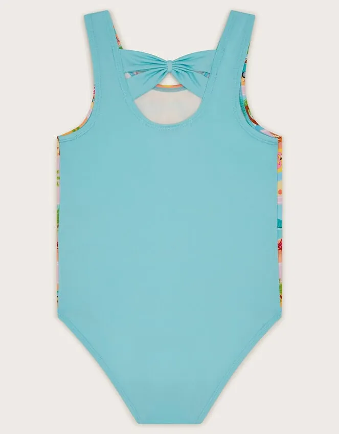 Children Postcard Stamp Swimsuit Blue Monsoon Beachwear and Swimwear
