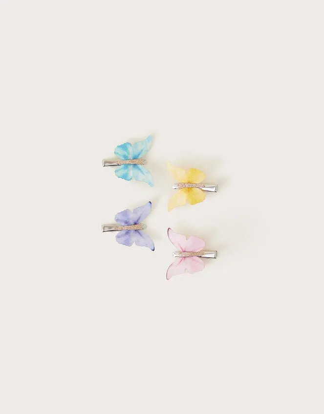 Children Printed Butterfly Hair Clips 4 Pack Monsoon Girls039 Hair Accessories