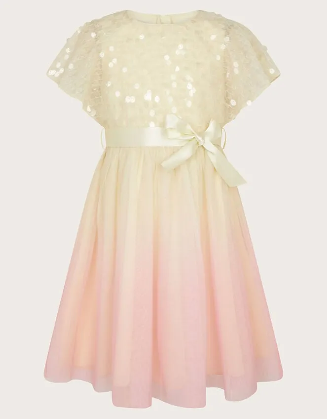 Children Saffron Ombre Sequin Dress Multi Monsoon Dresses