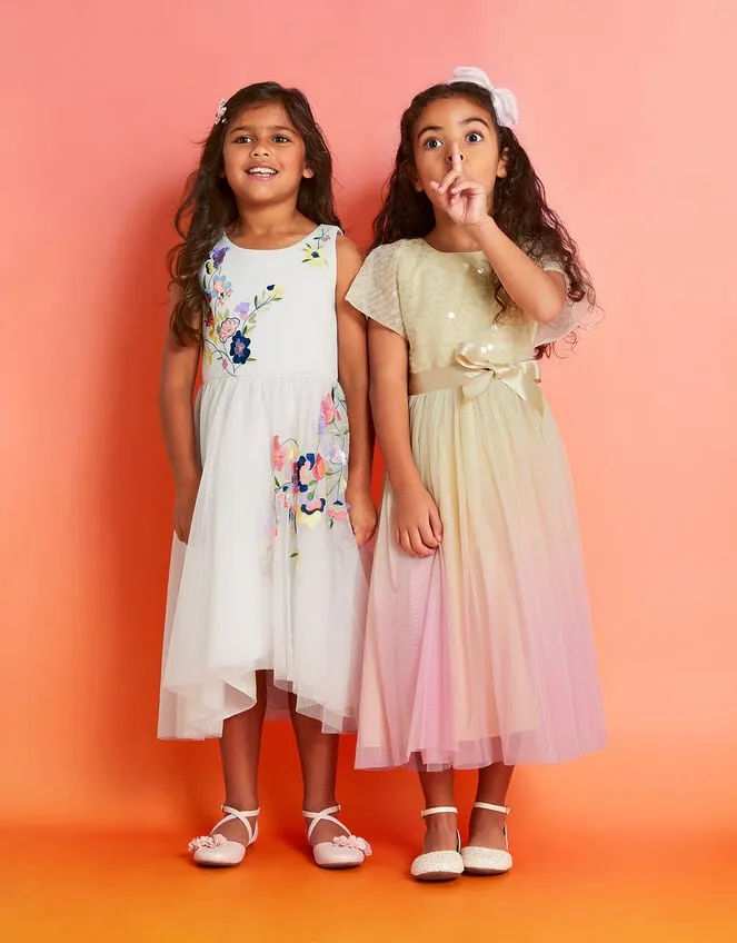 Children Saffron Ombre Sequin Dress Multi Monsoon Dresses