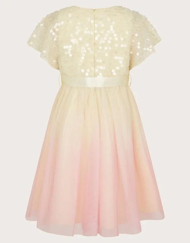 Children Saffron Ombre Sequin Dress Multi Monsoon Dresses