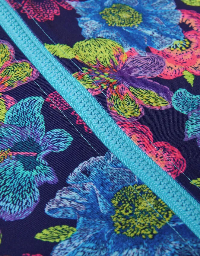Children Sketchy Floral Swim Top Blue Monsoon Beachwear and Swimwear